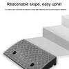 1.6" 3" 5" Rise Threshold Ramp, Wheelchair Ramp For Home Steps, Driveway Curb Ramps, Rubber Entry Ramp, 1.2"-4" 550Lbs/ 4.3"-7.5" 2204Lbs Load Capacity(Yellow,5.9" Rise/15cm) view 3