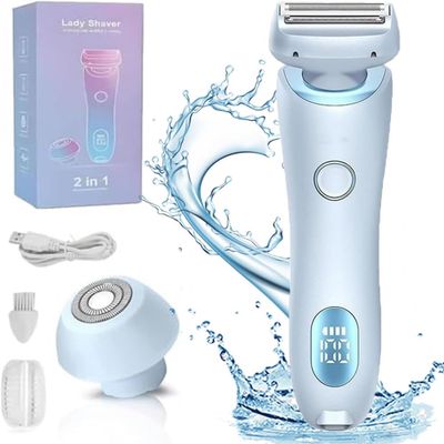 Dusk Official Razor - Glide Pro 3.0 Razor, Dusk Glide Pro 3.0 Shaver, Waterproof 2 in 1 Electric Shaver Razors Dusk Razor for Women, Silk Glide Pro Shaver Wet & Dry (Blue)