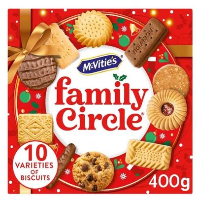 6 x Family Circle Biscuit Assortment 400G Delicious Tasty And Twisty Treat Gift Hamper, Christmas,Birthday,Easter