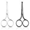 Gjinxi 2Pcs Nose Hair Scissors, Eyebrow Safety Nose Hair Trimmer for Men Women Lace Eyebrow Scissors Small Travel Face Cutting view 1