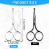 Gjinxi 2Pcs Nose Hair Scissors, Eyebrow Safety Nose Hair Trimmer for Men Women Lace Eyebrow Scissors Small Travel Face Cutting view 3