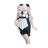 cxbyjyg Sweet maid uniform bare breasts seductive maid dress role play sweet lace maid sexy underwear Black view 1