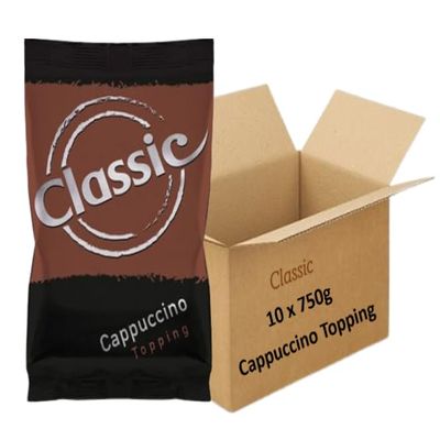 Classic Cappuccino Topping Bulk Vending Supplies - 10 x 750g Pack