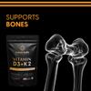 Vitamin D3 + K2 Capsules | High Strength 5000 IU D3 & 100g K2 (MK-7) | Vegetarian HPMC Capsule Shell | Supports Bones, Teeth, Muscles & Immunity | Made in The UK view 3