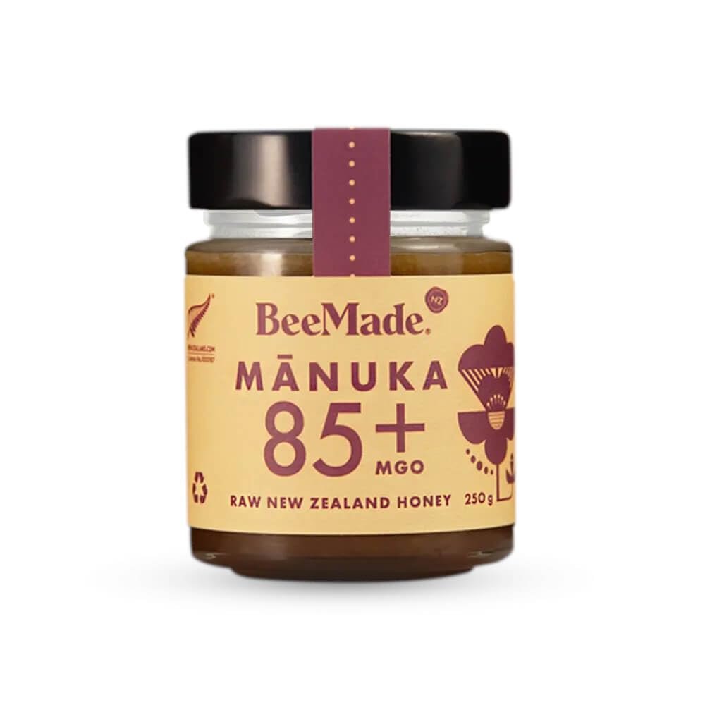 BeeMade - Harvest Manuka Honey MGO 85+ 250g | New Zealand Raw Honey | 100% Pure Honey | New Zealand Manuka Honey with Methylglyoxal