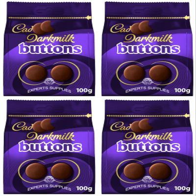 Chocolate Bundle for NewCadbury Darkmilk Giant Buttons 100 Pack of 4 Treat Gift Hamper For Christmas By Experts Supplies