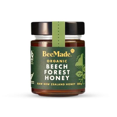 BeeMade - Organic Beech Forest Honey 250g | New Zealand Raw Honey | 100% Pure Honey | New Zealand Organic Honey