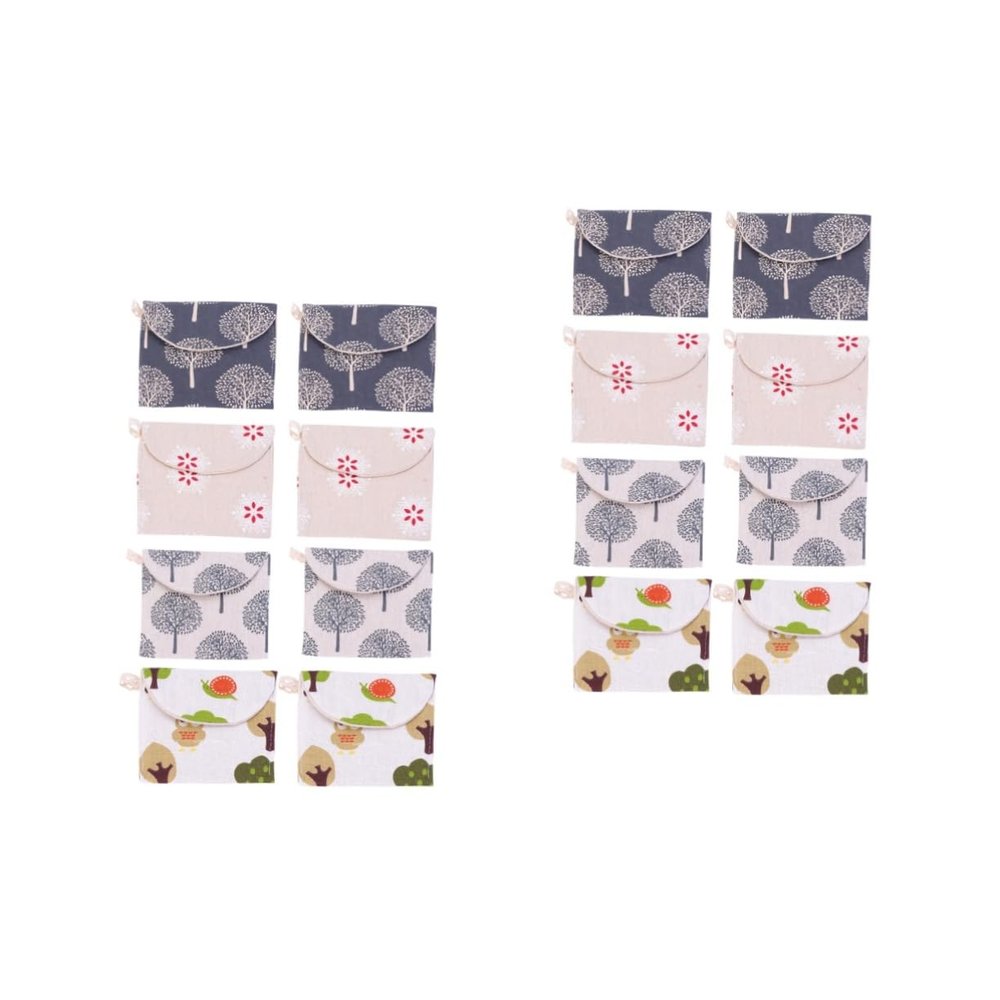 FOMIYES 16pcs Sanitary Napkin Pouch Case Organiser Portable Storage Bags and Nursing Pad Holder for Toiletry Bags and Travel Use Style