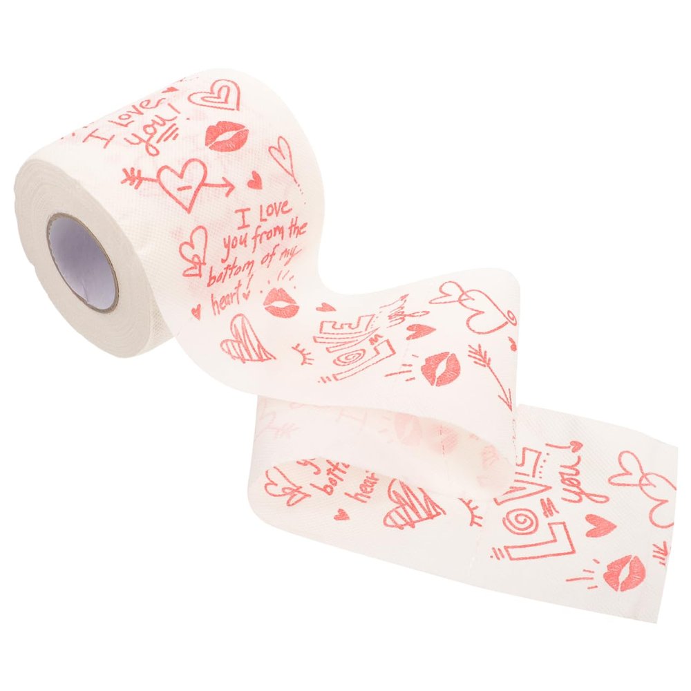 Beavorty 2 Rolls Decorative Toilet Paper Valentine Pattern Toilet Paper Valentine Printing Tissue Roll for Bathroom Decor Kitchen
