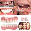 Dazzluxe 1 Pairs False Teeth Veneers Top And Bottom Instant Veneers Fake Teeth Cosmetic Dentures Veneers Teeth Whitening Temporary Smile Prosthesis Teeth for Men Women Adult view 3