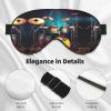 Cool Drums Set Print Block Out Light Eye Sleep Mask,Soft Breathable Eye Cover, for Sleeping Travel Home Nap view 4