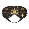 Golden Christmas Snowflake Print Block Out Light Eye Sleep Mask,Soft Breathable Eye Cover, for Sleeping Travel Home Nap view 1