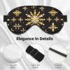 Golden Christmas Snowflake Print Block Out Light Eye Sleep Mask,Soft Breathable Eye Cover, for Sleeping Travel Home Nap view 4