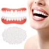 Dazzluxe Cosmetic Veneers Teeth, False Teeth Veneers Top And Bottom, Instant Veneers Dentures, Snap on Veneers Fake Teeth, Clip in Veneers Teeth for Men Women Regain Confident Smile