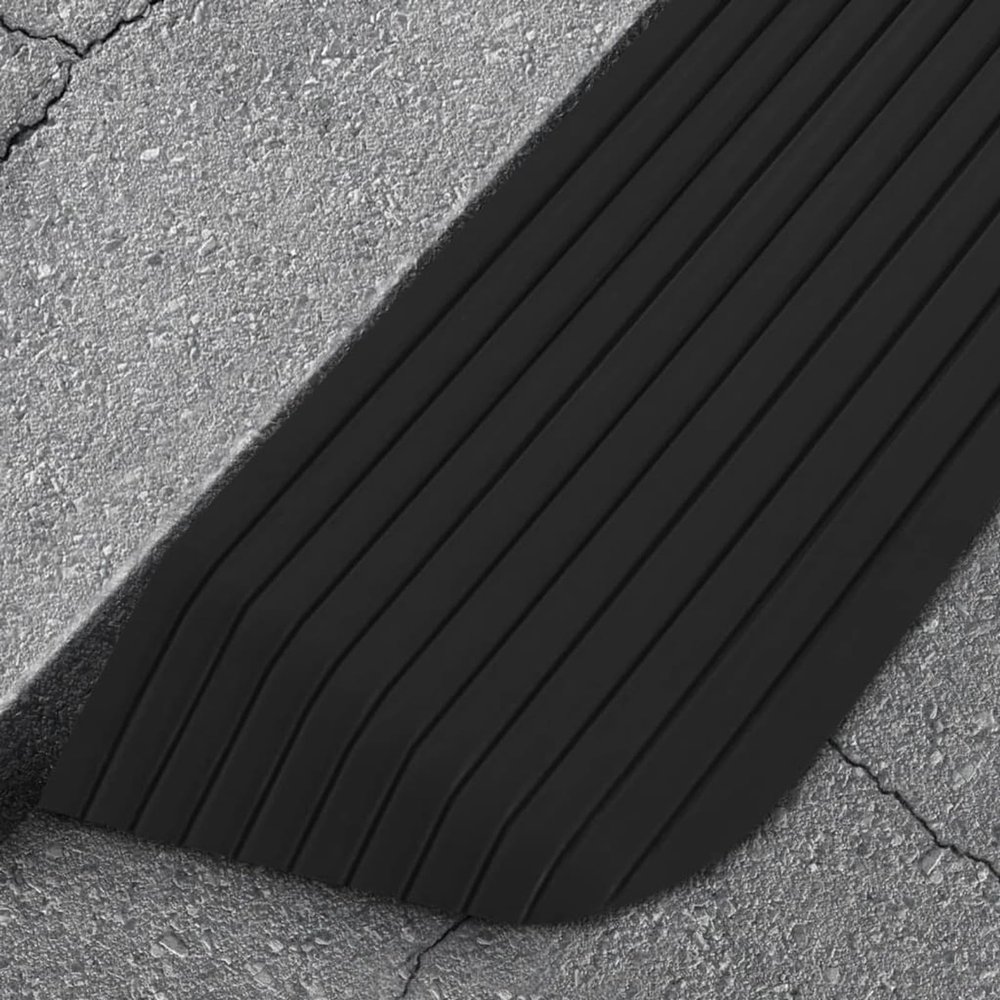 qohoio Threshold Ramp 110x32x3.8 cm Rubber-Rubber Threshold Ramp,Self Adhesive Door Floor Transition Strip,Flooring Threshold Ramp Reducer,Door Strip Trim Bar for Carpet Threshold Transition