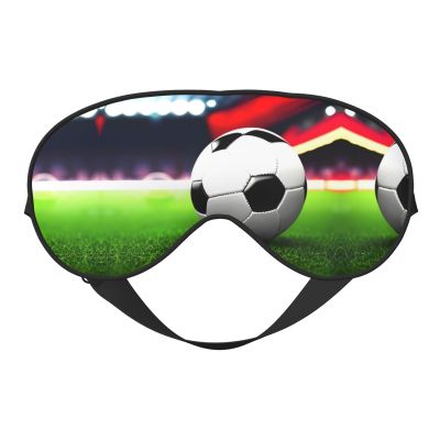 Soccer Sports Ball Print Block Out Light Eye Sleep Mask,Soft Breathable Eye Cover, for Sleeping Travel Home Nap