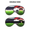 Soccer Sports Ball Print Block Out Light Eye Sleep Mask,Soft Breathable Eye Cover, for Sleeping Travel Home Nap view 2