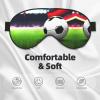 Soccer Sports Ball Print Block Out Light Eye Sleep Mask,Soft Breathable Eye Cover, for Sleeping Travel Home Nap view 3