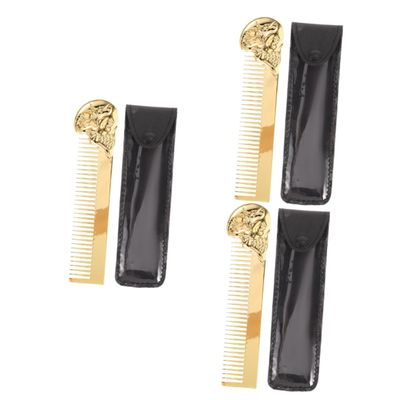 Beavorty 3pcs Clipper Guard Holder Beard Comb Mustache Grooming Comb Grooming Brush Tool for Men for Beard Styling and Hair Care
