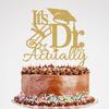 It's DR Actually Cake Topper, Future Doctor Cake Decorations, Class of 2024 Congrats Master Degree/Phd College Graduation Party Decorations Gold Glitter view 1