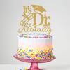 It's DR Actually Cake Topper, Future Doctor Cake Decorations, Class of 2024 Congrats Master Degree/Phd College Graduation Party Decorations Gold Glitter view 3
