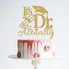 It's DR Actually Cake Topper, Future Doctor Cake Decorations, Class of 2024 Congrats Master Degree/Phd College Graduation Party Decorations Gold Glitter view 4