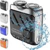 Beard Shaver Traveler Mini and Portable Suitcase Design Double-Ring Magnetic Cutter, Mini Shavers for Men, Electric Beard Shaver, Gift for Men, Portable Mini Electrict Shaver, Ipx7 Waterproof (Black) view 1