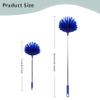 Yuibthr Cobweb Duster with Extension Pole, Spider Web Brush w 15-100 Inch Long Handle Dusters for Cleaning Ceiling Fan, Blinds, Furniture & Cars, Blue view 2