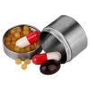 Pocket Pill Holder - Loose Tea Canister, Travel Pill Organizer | Stainless Steel Waterproof Large Capacity Pill Storage Box, Portable Daily Pill Organizer for Men and Women Outdoor Use view 1