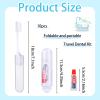 10 Pcs Mini Toothbrush, Travel Toothbrush Set with Mini Toothpaste, Portable Toothbrush for Families Travel Business Trip Camping Outdoor Activities view 2