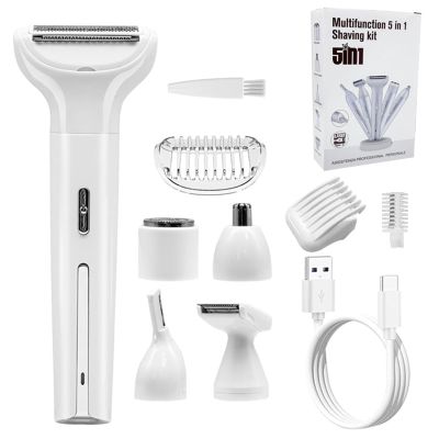 Electric Razro Womens Hair Trimmer For Face Nose BrowsBeard Arm Leg Armpit Painless 5 In 1 Womens Body Shaver