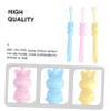 minkissy 6pcs Boys and Girls Toothbrushes Manual Cartoon Teeth Cleaning Rabbit Design for Boy Girl Toothbrushes Years view 2