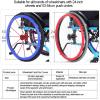22/24-Inch Wheelchair Push Rim Covers, Silicone Wheel Chair Push Rings, 1Pair Wheelchair Push Rim Strip, Non-Slip Wear-Resistant, Improve Grip and Traction(Purple,24in) view 3