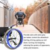 22/24 Inch Wheelchair Push Rim Covers, Non-Slip Wear-Resistant Wheelchair Rim Covers, Silicone Wheelchair Rear Wheel Grips Cover, Wheelchair Push Rings Protective Cover(Purple,24in) view 2