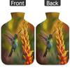 Green Hummingbird Floral Hot Water Bottle with Cover, Spring Bird Flower 2L Hot Water Bag for Pain Relief, Neck and Shoulder, Hand Feet Warmer view 4