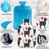 Cute Dachshund Dog Love Heart Hot Water Bottle with Cover, 2L Hot Water Bag for Pain Relief, Neck and Shoulder, Hand Feet Warmer view 3