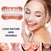 Dazzluxe 2 Pairs Snap on Dentures, Comfort Fit Upper And Lower False Teeth Veneers, Adjustable Temporary Cosmetic Fake Teeth for Men Women Cover Imperfect Teeth view 2