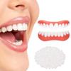Dazzluxe 2 Pairs Instant Veneers Dentures, Clip in Veneers Teeth Top And Bottom, Snap on Veneers Teeth Fake Teeth, Cosmetic False Teeth Whitening Veneers for Cover Imperfect Teeth view 1