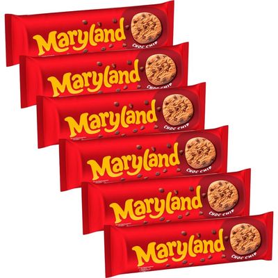 Cookies Bundle with Maryland Cookies Chocolate Chip 200g - 6 Pack | Cookies Cookies with Chocolate Chips, Suitable For Vegetarians.