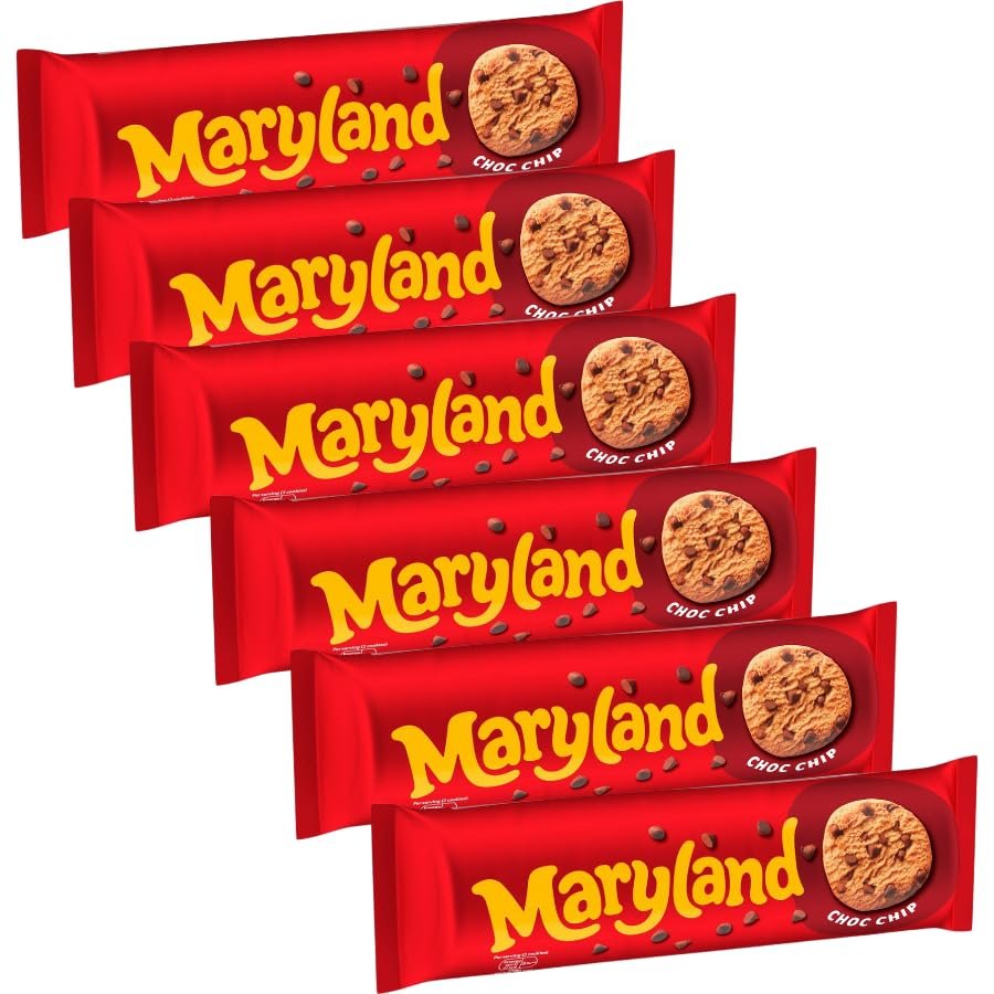 Cookies Bundle with Maryland Cookies Chocolate Chip 200g - 6 Pack | Cookies Cookies with Chocolate Chips, Suitable For Vegetarians.