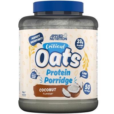 Applied Nutrition Critical Oats - Protein Oats, Porridge with ISO-XP Whey Protein Isolate, Healthy Breakfast and High Protein Snack (3kg - 50 Servings) (Coconut)