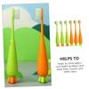 Baluue 6pcs Carrot Boys and Girls Toothbrush Soft Bristle Boy Girl Toothbrushes for Developing Oral Habits and Practical for Daily Use view 2