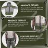 Didiseaon 3sets Outdoor Breathable Mesh Hooded Suit for Men Gloves for Camping and Hiking Activities Grey view 2