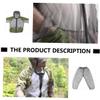 Didiseaon 3sets Outdoor Breathable Mesh Hooded Suit for Men Gloves for Camping and Hiking Activities Grey view 4