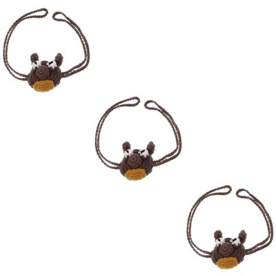 FRCOLOR 3pcs Reusable Nose Cover Knitting Nose Warmer for Winter Reusable Protector Adorable Cover for Outdoor Activities Winter Supplies