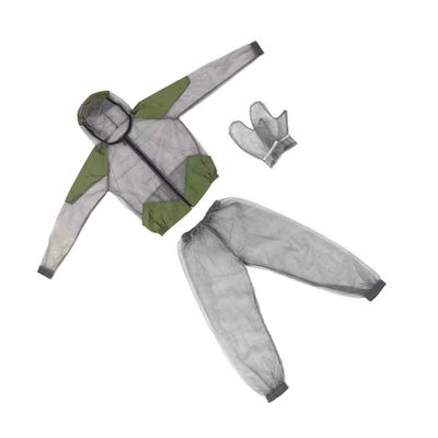 Didiseaon Clothing Set 3-in-1 Suit Mesh Gloves Sun Protection for Camping Hiking and Outdoor Activities Grey