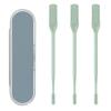 3Pcs Nasal Hair Cutter,Portable Manual 360 Rotating Nose Hair Trimmer with Ear Picker for Women Men (Green) view 1