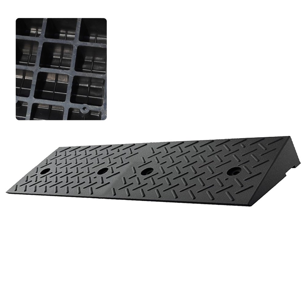 1 Pack Portable Wheelchair Ramp 5cm/10cm/4cm/8cm Height Rubber Threshold Ramp for Car Doorways Wheelchairs Bicycles Easy Access Ramp for Cars (3.5")