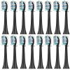 16 Replacement Toothbrush Heads Compatible with Philips Sonicare Toothbrush, 7900 3100 4300 5500 Plaque Defence Brush Head with Densely Clustered Bristles - Standard Sonic Brush Heads - Black view 1