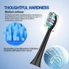 16 Replacement Toothbrush Heads Compatible with Philips Sonicare Toothbrush, 7900 3100 4300 5500 Plaque Defence Brush Head with Densely Clustered Bristles - Standard Sonic Brush Heads - Black view 4